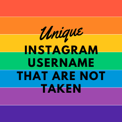 Unique Instagram username that are not taken