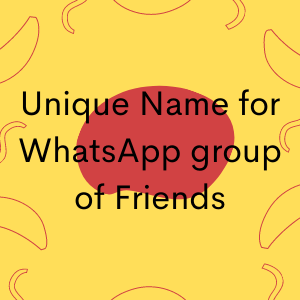 Unique Name for WhatsApp group of Friends